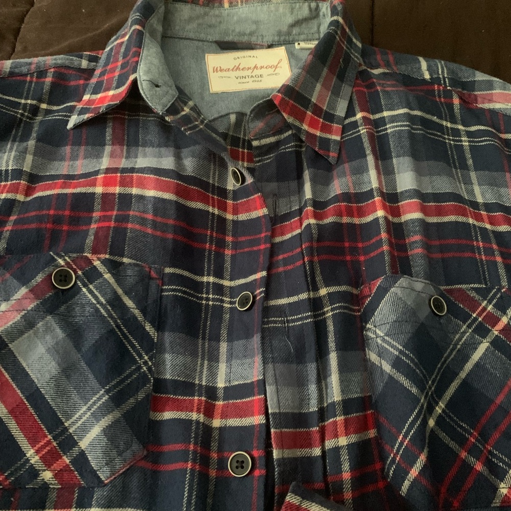 Button Down Plaid Shirt.